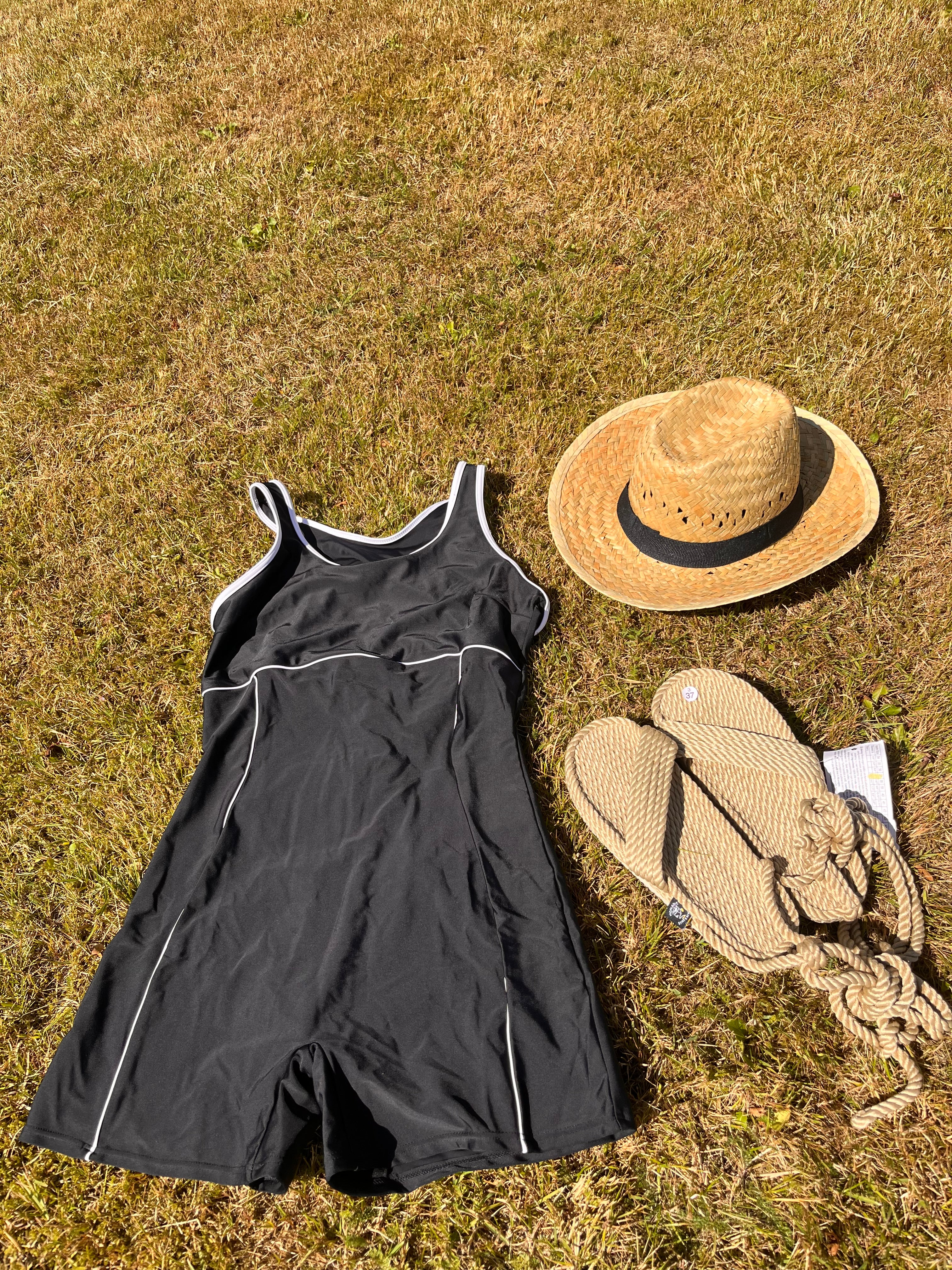 Badedragt m. Ben  -60