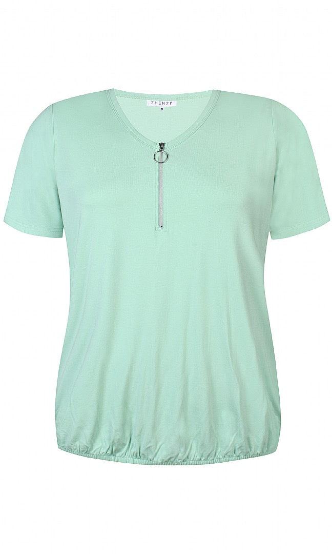 Zhenzi T-shirt m. lynlås-42 med moderne design.