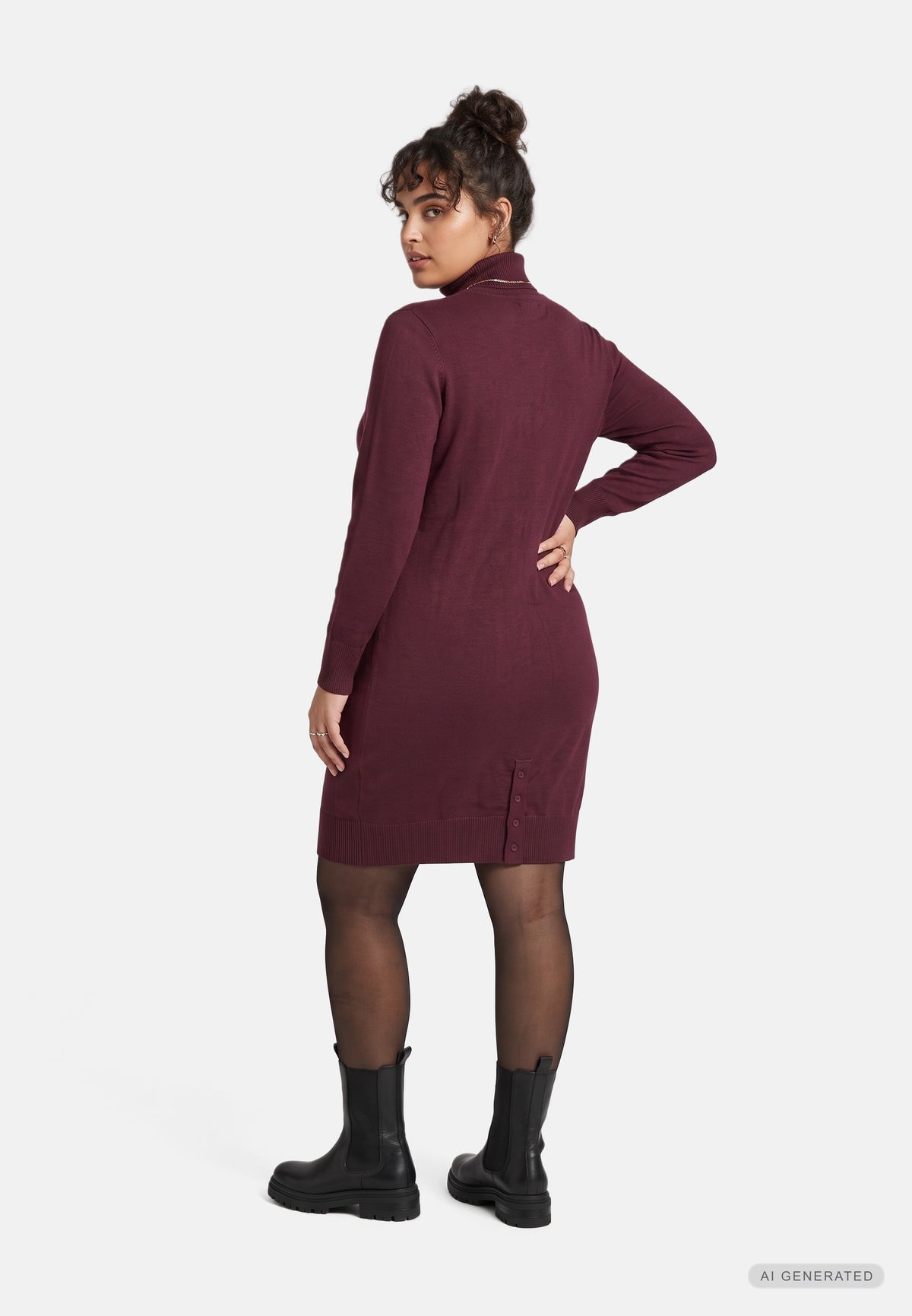 Adia ADAzar Knit Dress 2999 BORDEAUX RED