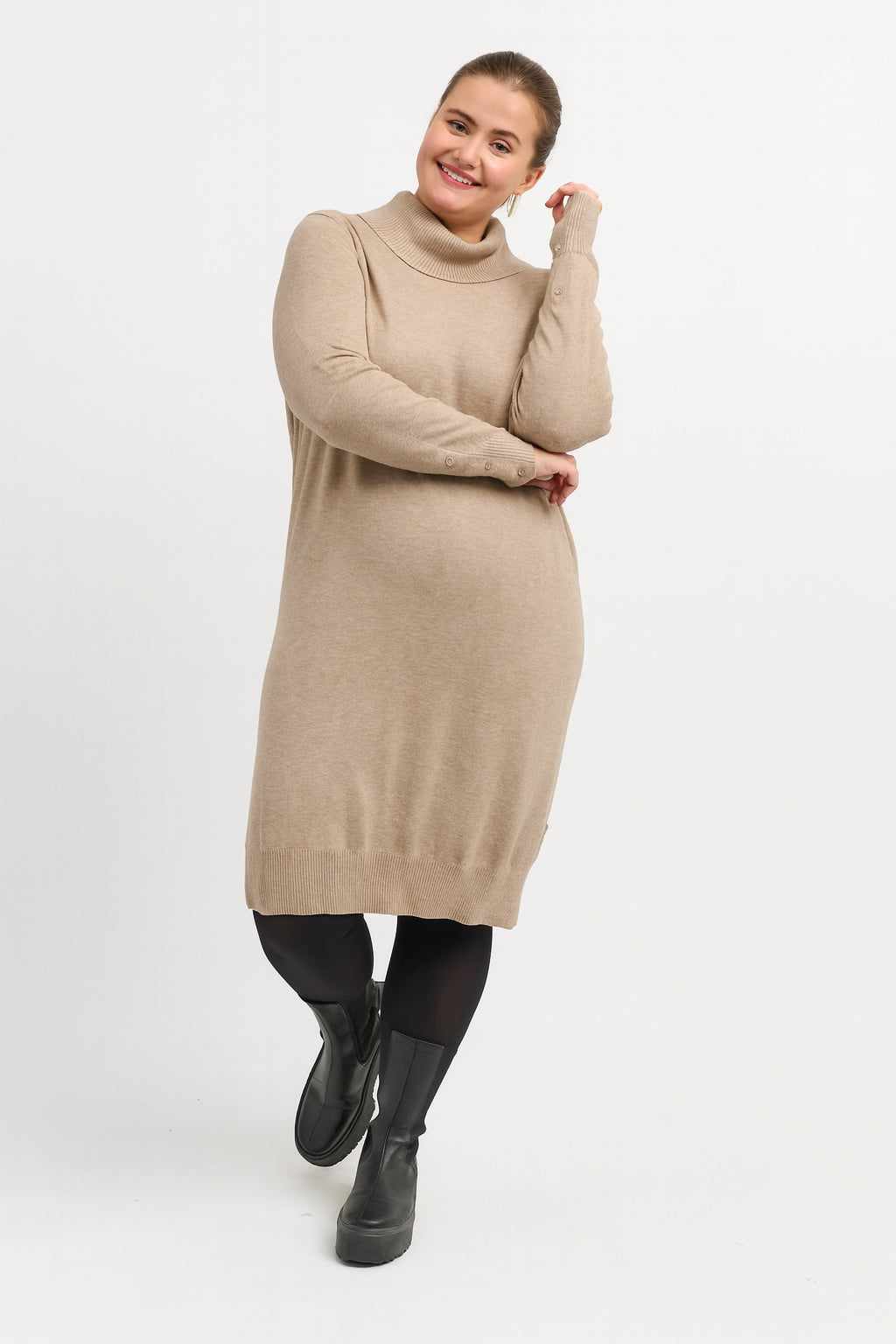 Adia ADDorota Knit Dress 1261 Sand Melange