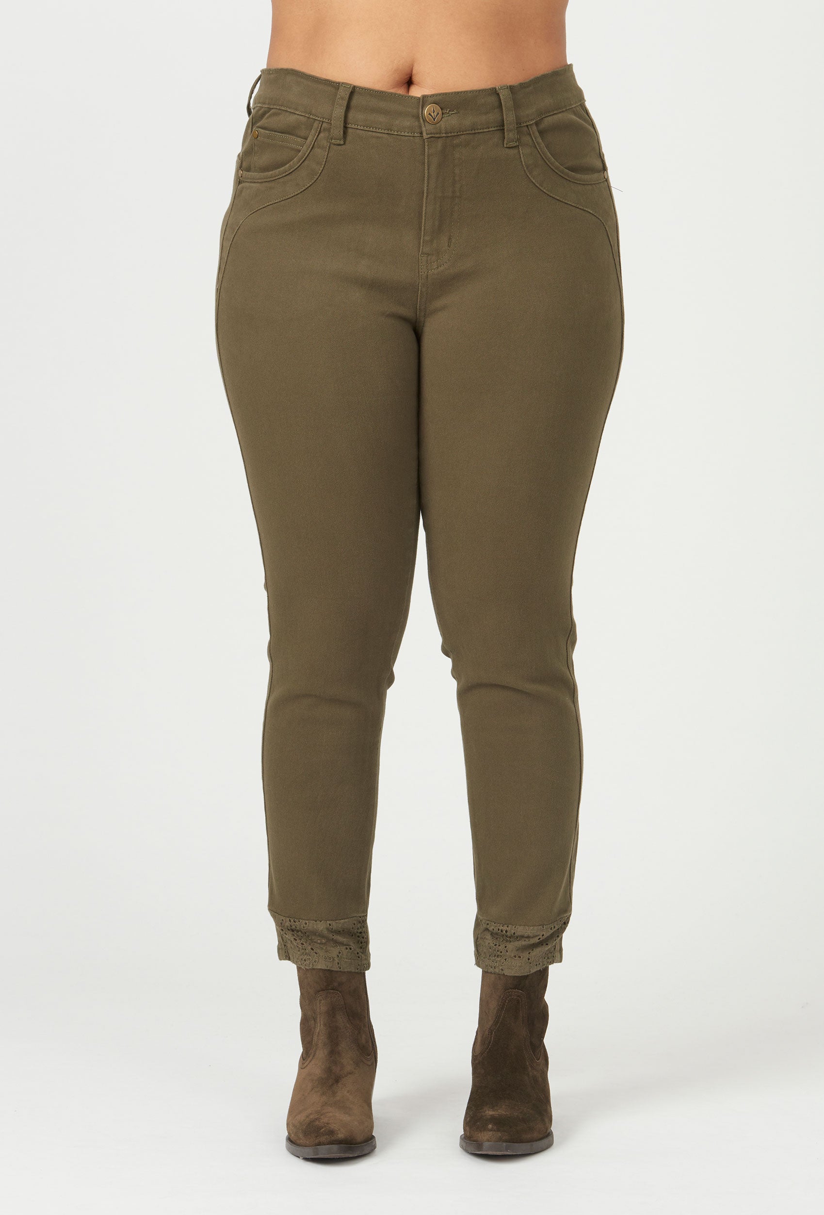 Adia ADJeans Milan 7/8 Jeans 5630 Dark Olive