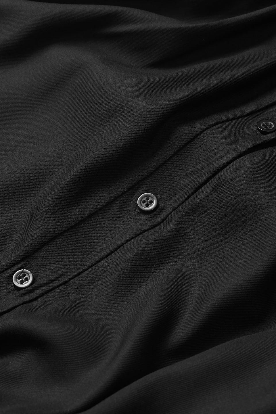 Amber kjole i sort twill viscose - Damernes Outlet