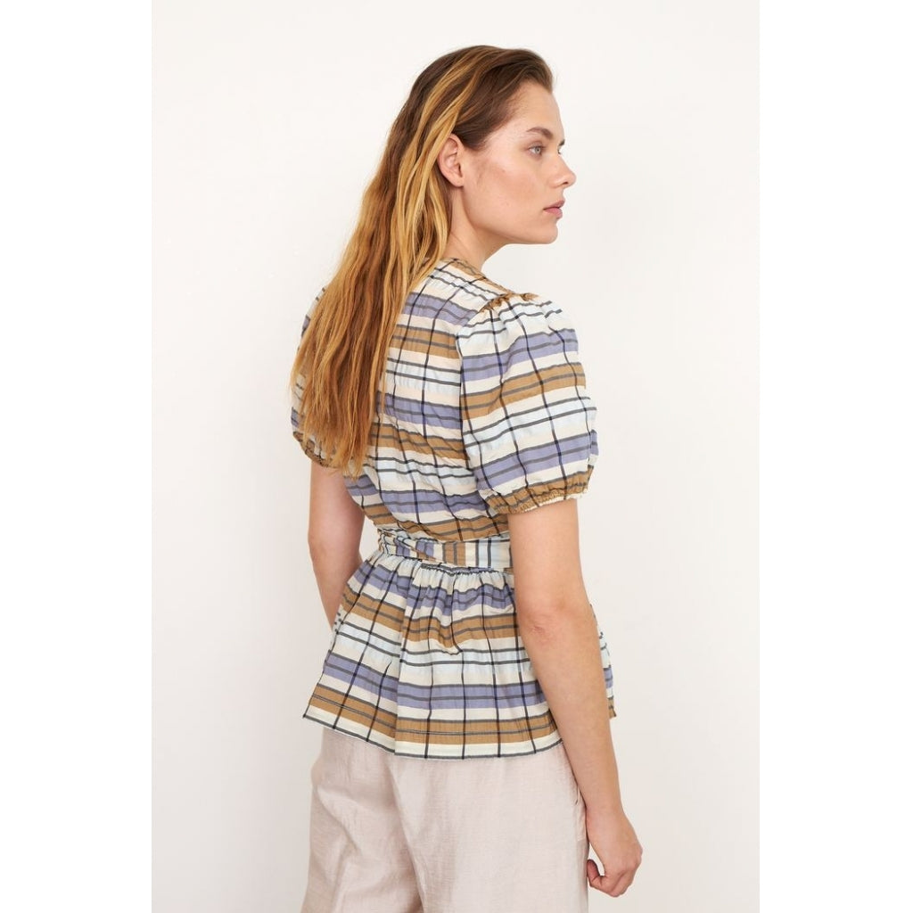 Second Female Ambrosia wrap blouse Skjorter og bluser Fog