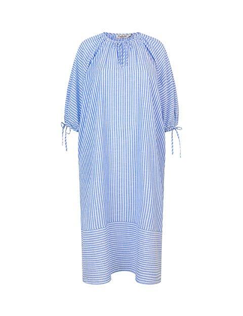 Amura kjole i blåstribet bomuld - Damernes Outlet