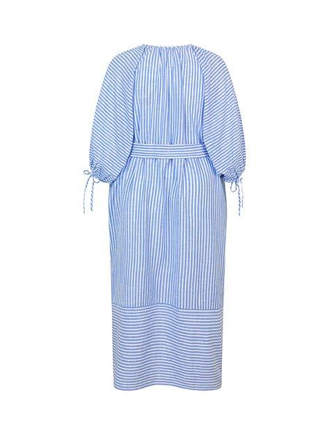 Amura kjole i blåstribet bomuld - Damernes Outlet