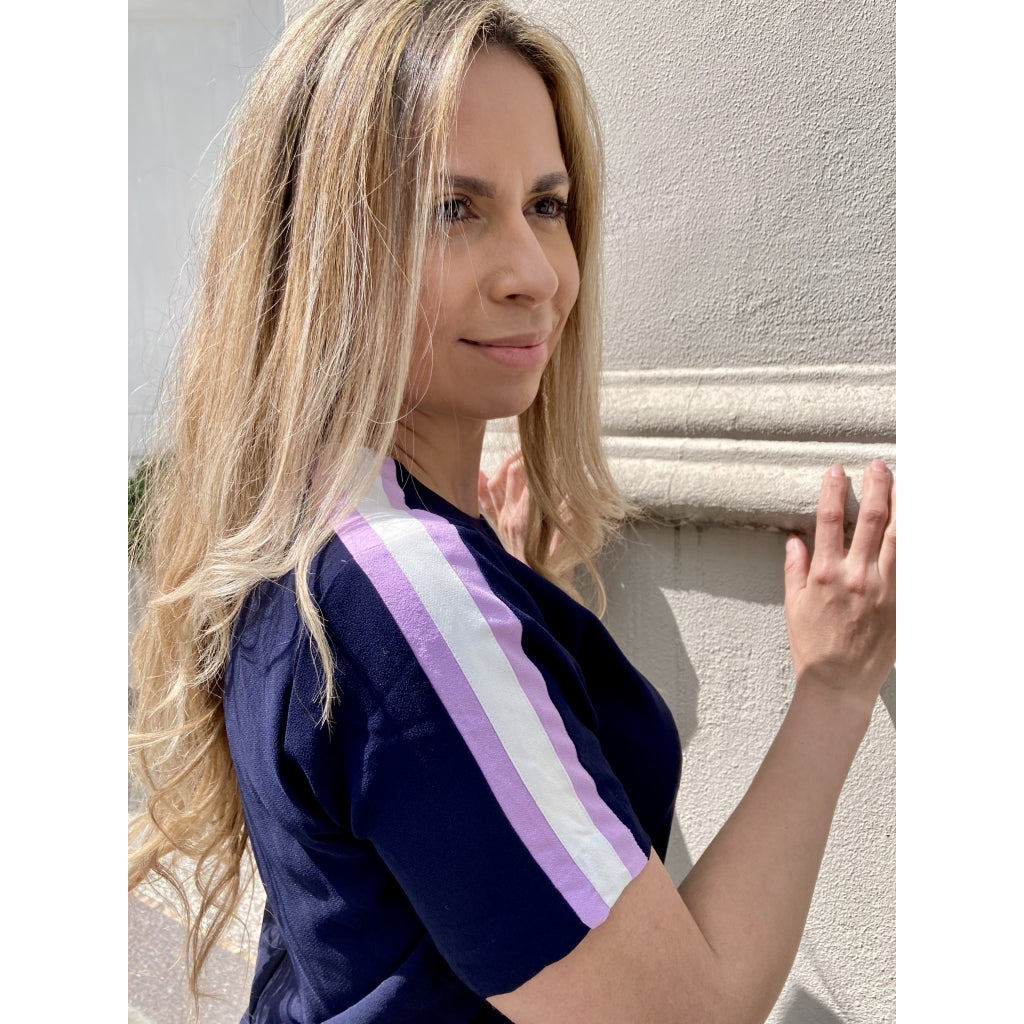 NORR Asta top Skjorter og bluser Navy/Lilac