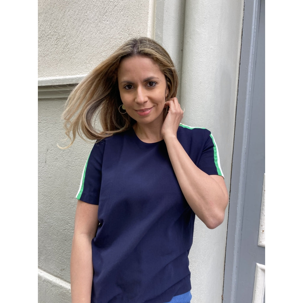 NORR Asta top Skjorter og bluser Navy/green