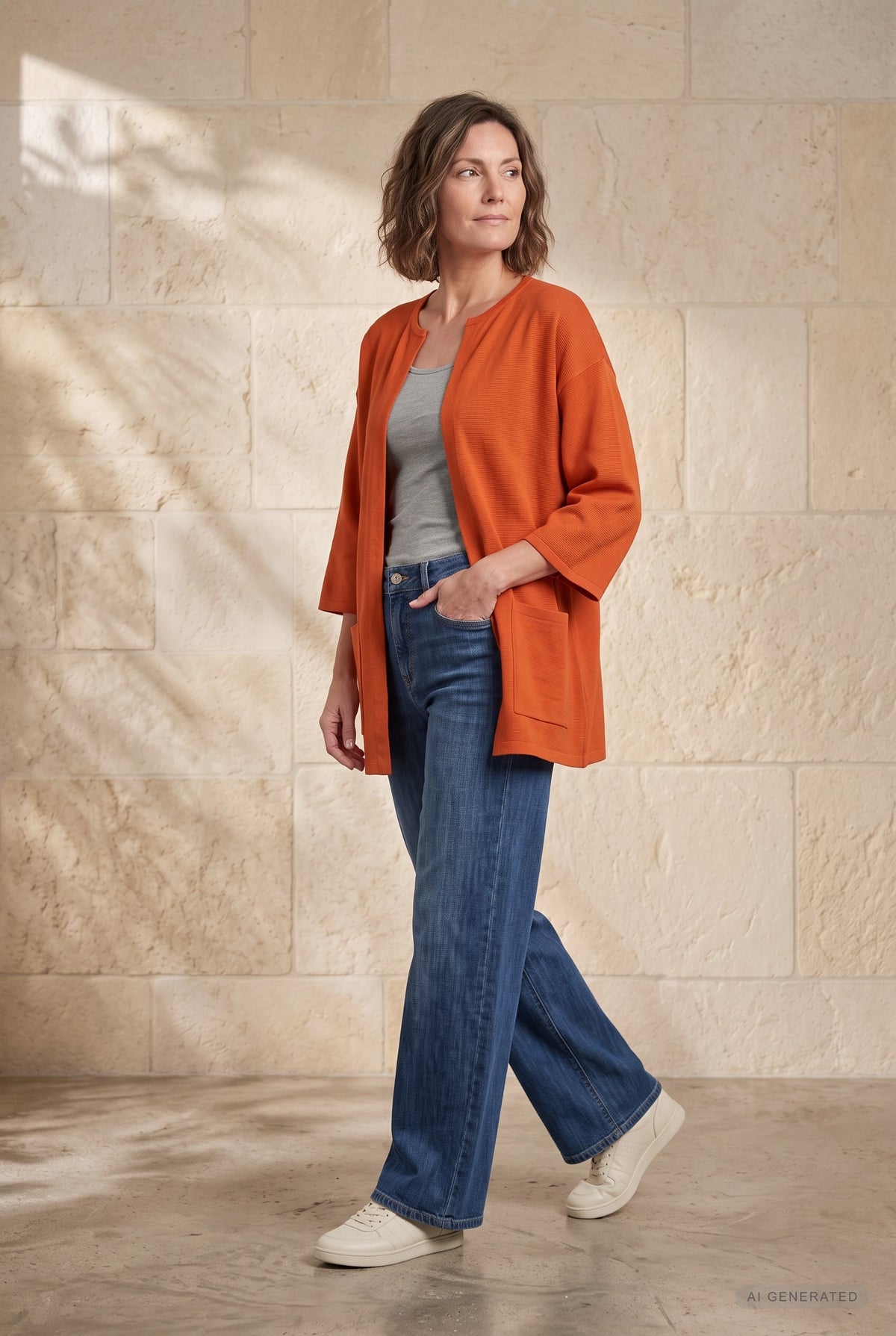 Lind Bea Knit Cardigan 299 Orange