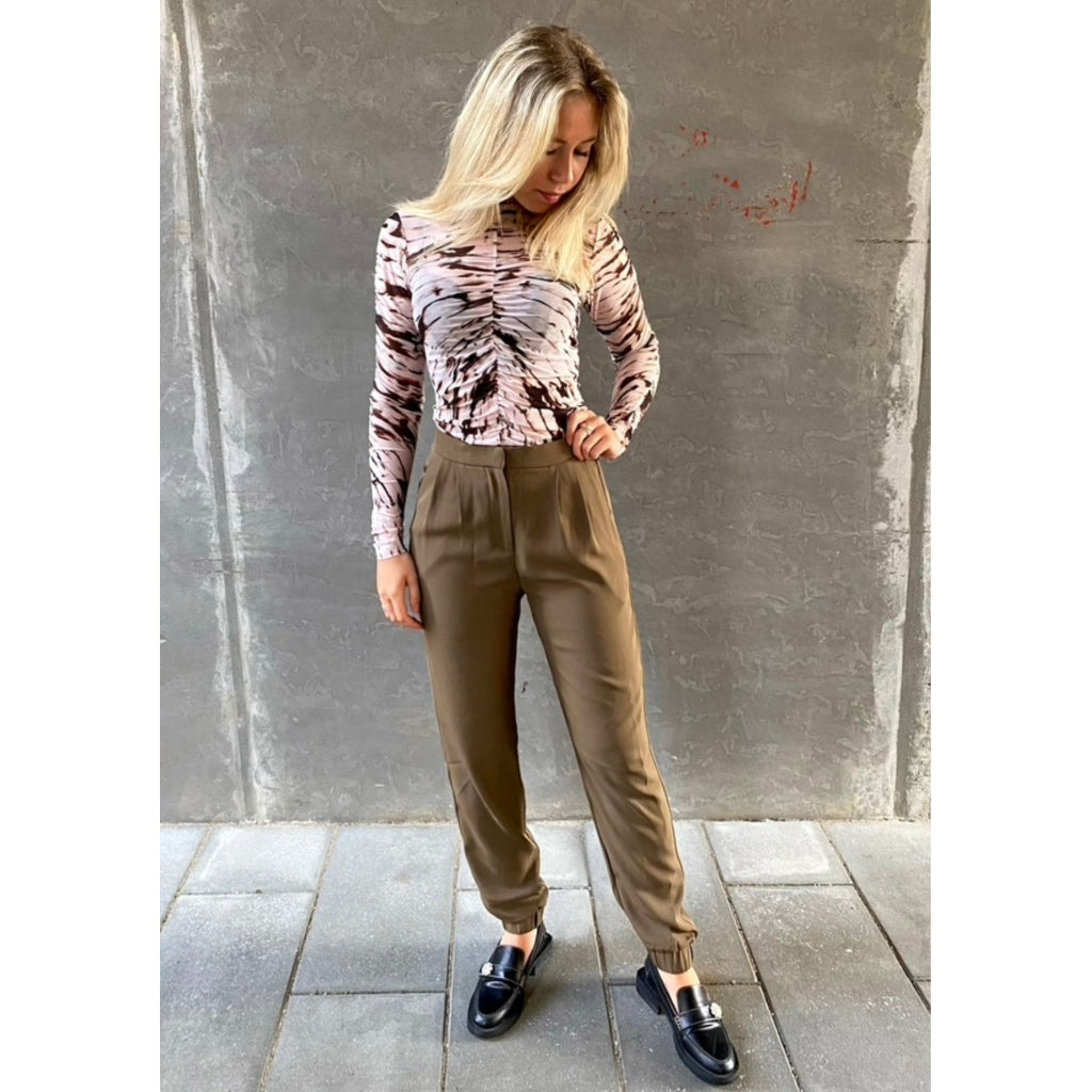 Neo Noir Bea tie dye mesh blouse Skjorter og bluser Powder