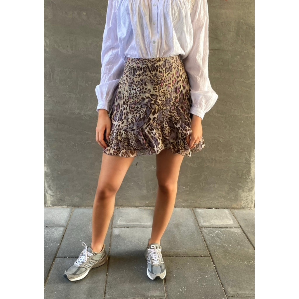 Neo Noir Bella leopard skirt Skirt Small leo print