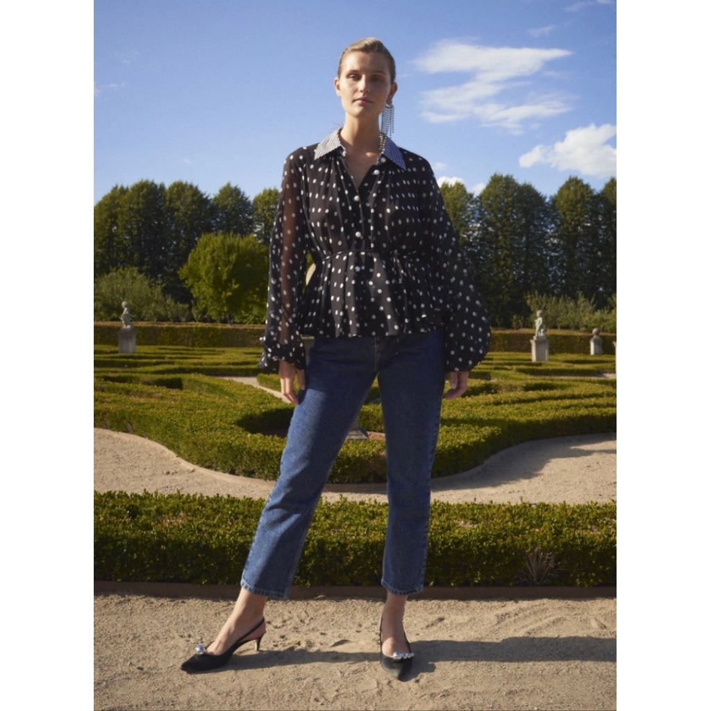 Custommade Betsy shirt Skjorter og bluser Black / white