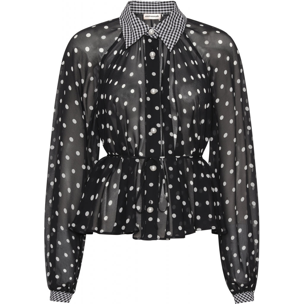 Custommade Betsy shirt Skjorter og bluser Black / white