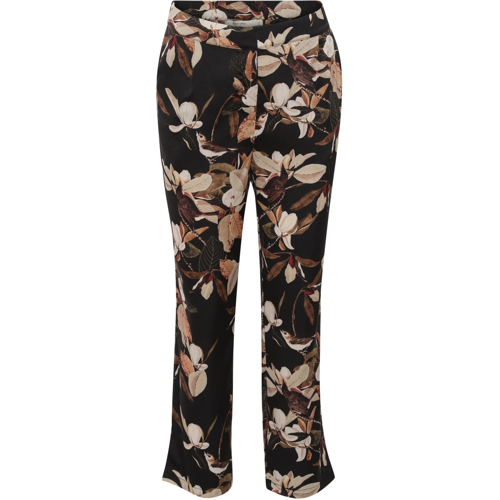 Costamani Big leaf pants Pants Black satin