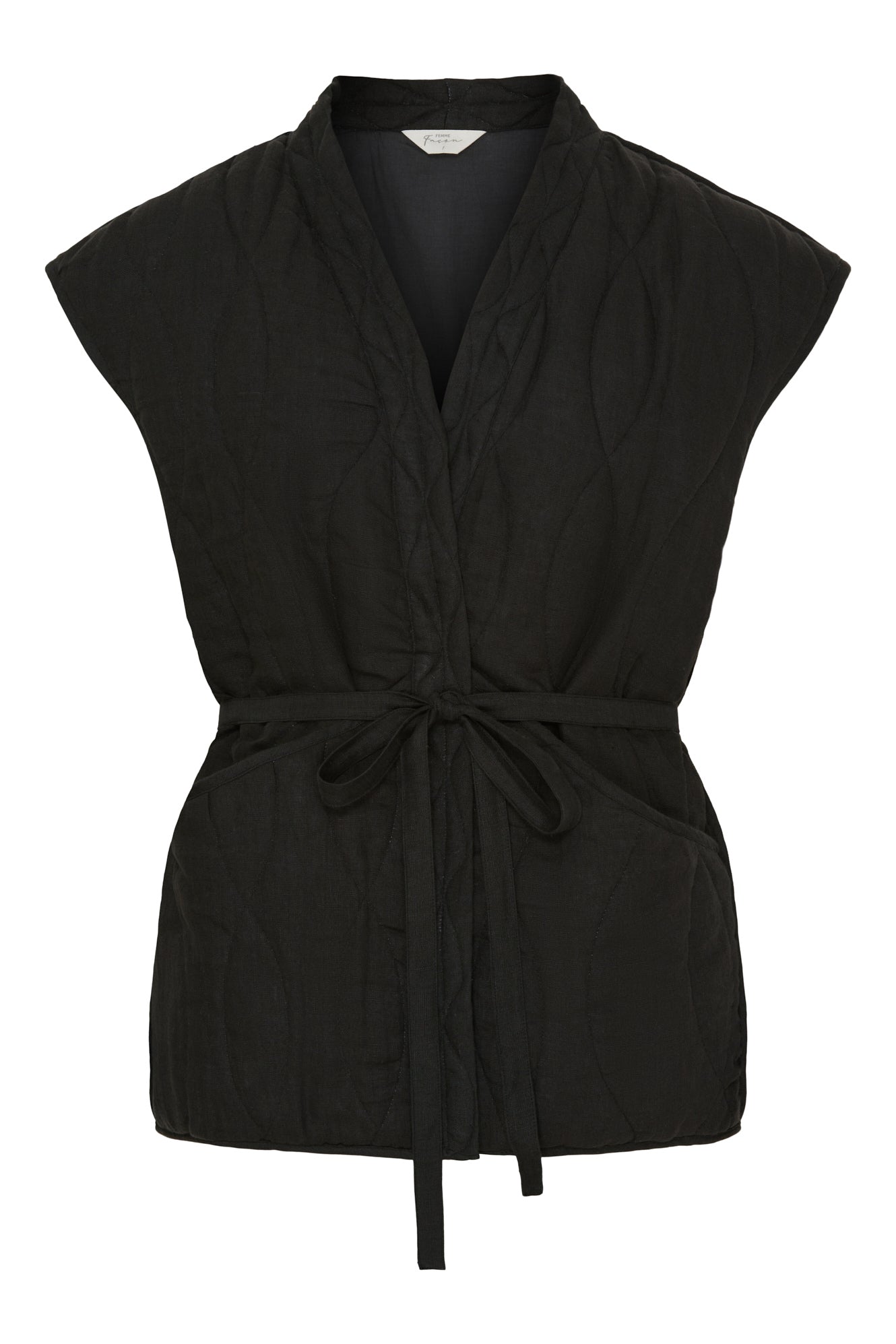 Femme Facon - GWEN QUILT WAISTCOAT i blødt hør.