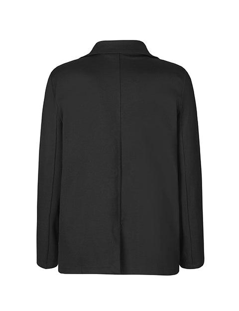 Carmen blazer i sort jersey - Damernes Outlet