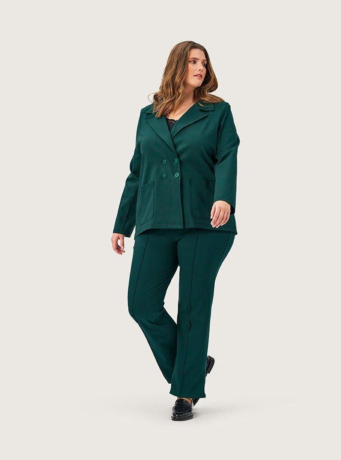 Sarah bukser i grøn jersey - Damernes Outlet