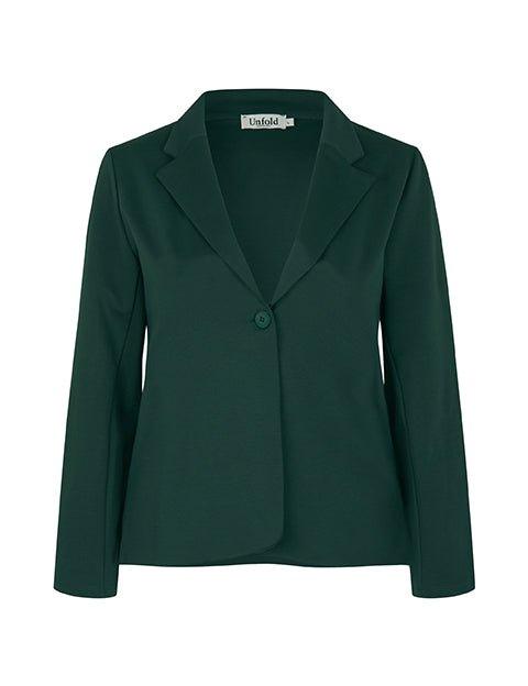Carrie blazer i grøn jersey - Damernes Outlet