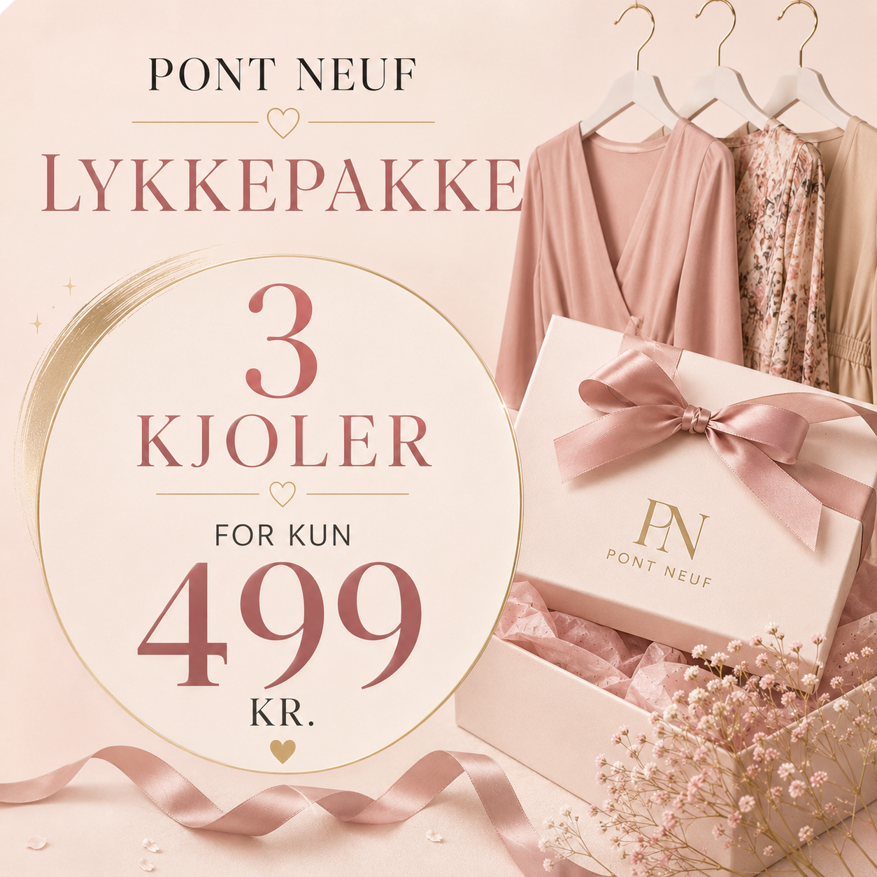 Lykkepakke: 3 Pont Neuf-kjoler til 499 kr.