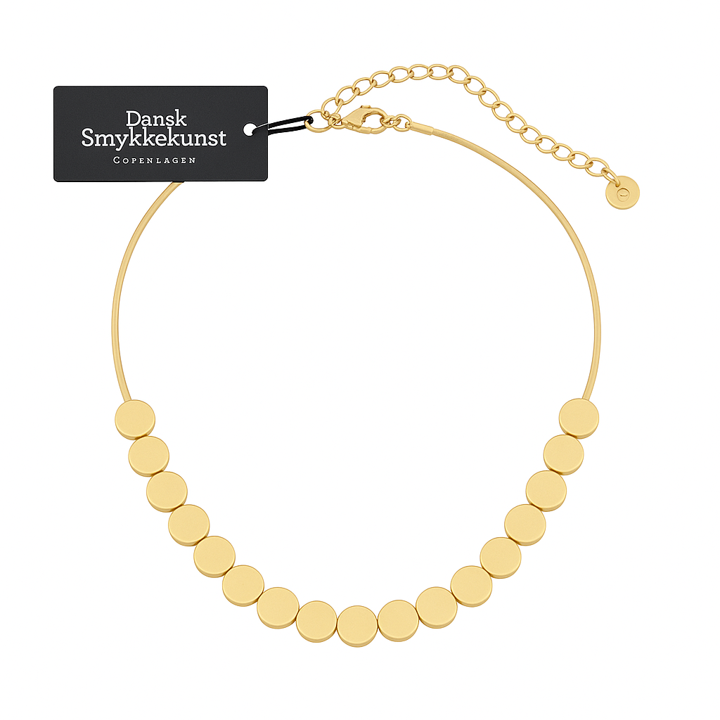 Dansk smykkekunst - halskæde - 9C6711/9C6710-1 med sort tag.