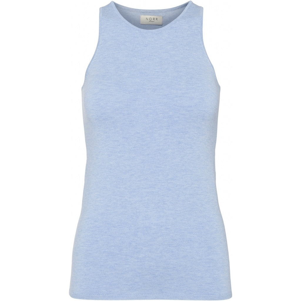 NORR Chelsea knit tank top Toppe og t-shirts Light blue melange