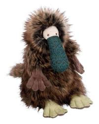 Kopi Moulin roty tøjdyr - stor kat med lyd, grøn næse.