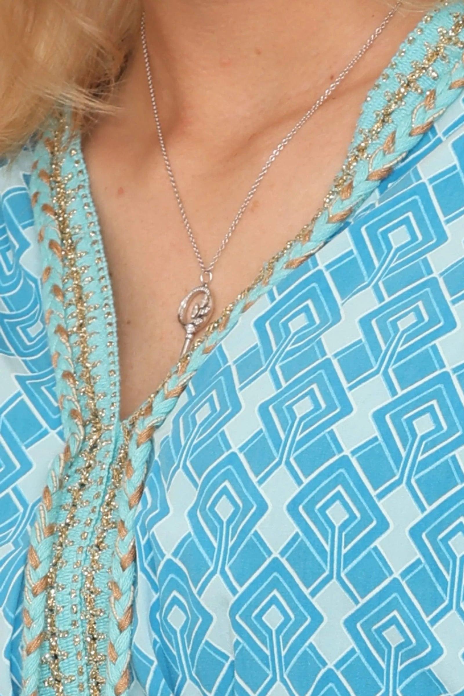 Copenhagen luxe maxi kjole blå 4467 - Damernes Outlet