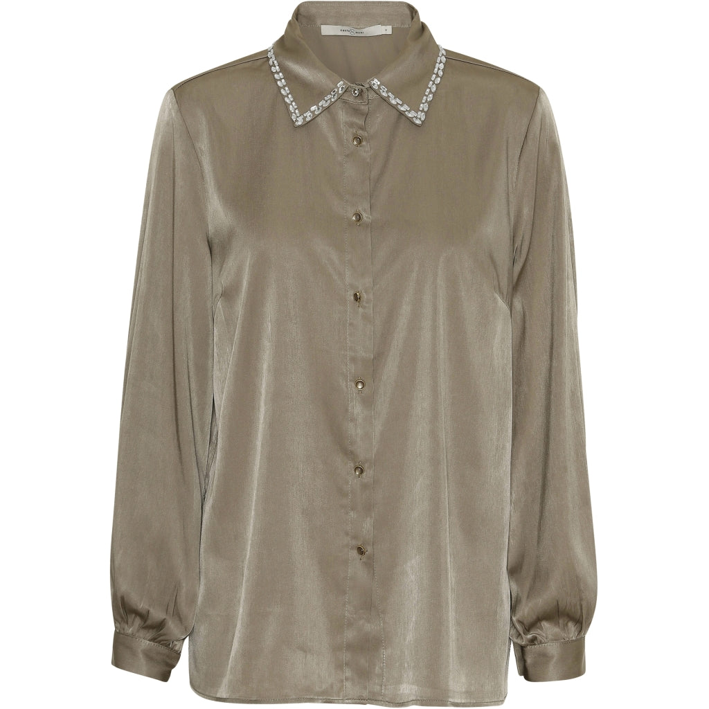 Costamani Diamond shirt Skjorter og bluser Dark sand