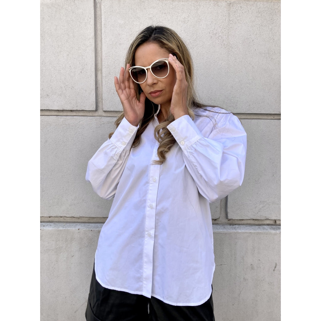 NORR Drew shirt Skjorter og bluser White