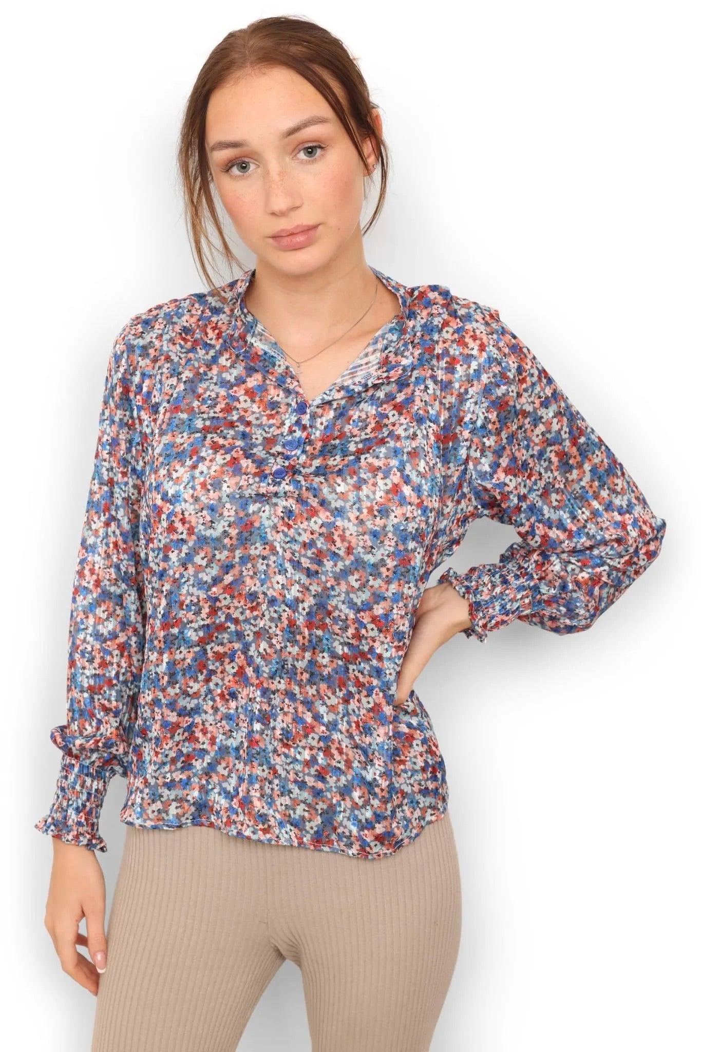 Copenhagen luxe blomster bluse 2214 - Damernes Outlet
