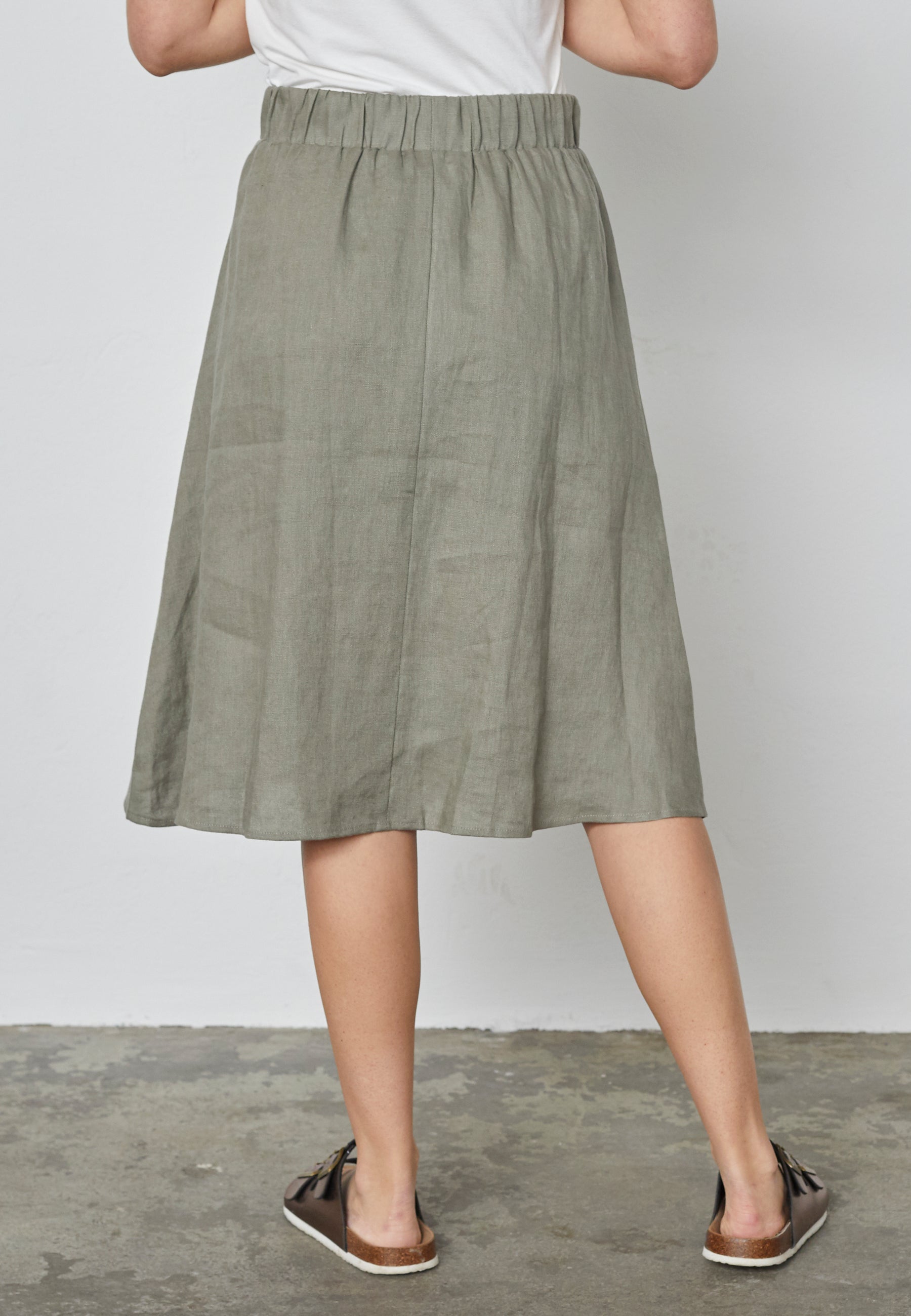 Elton ETFabienne Nederdele 3506 Khaki Green