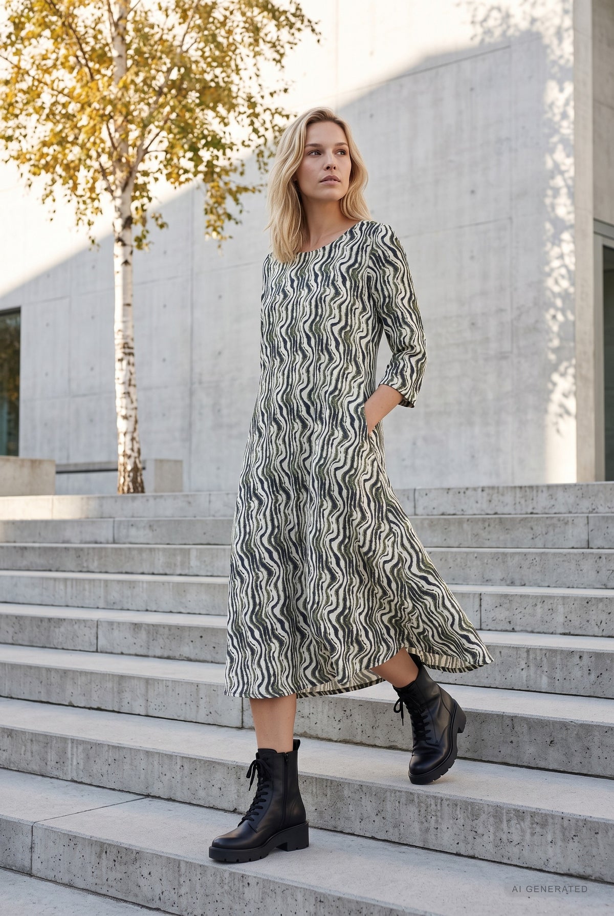 Elton ETHarlow Kjoler 3506 Khaki Green
