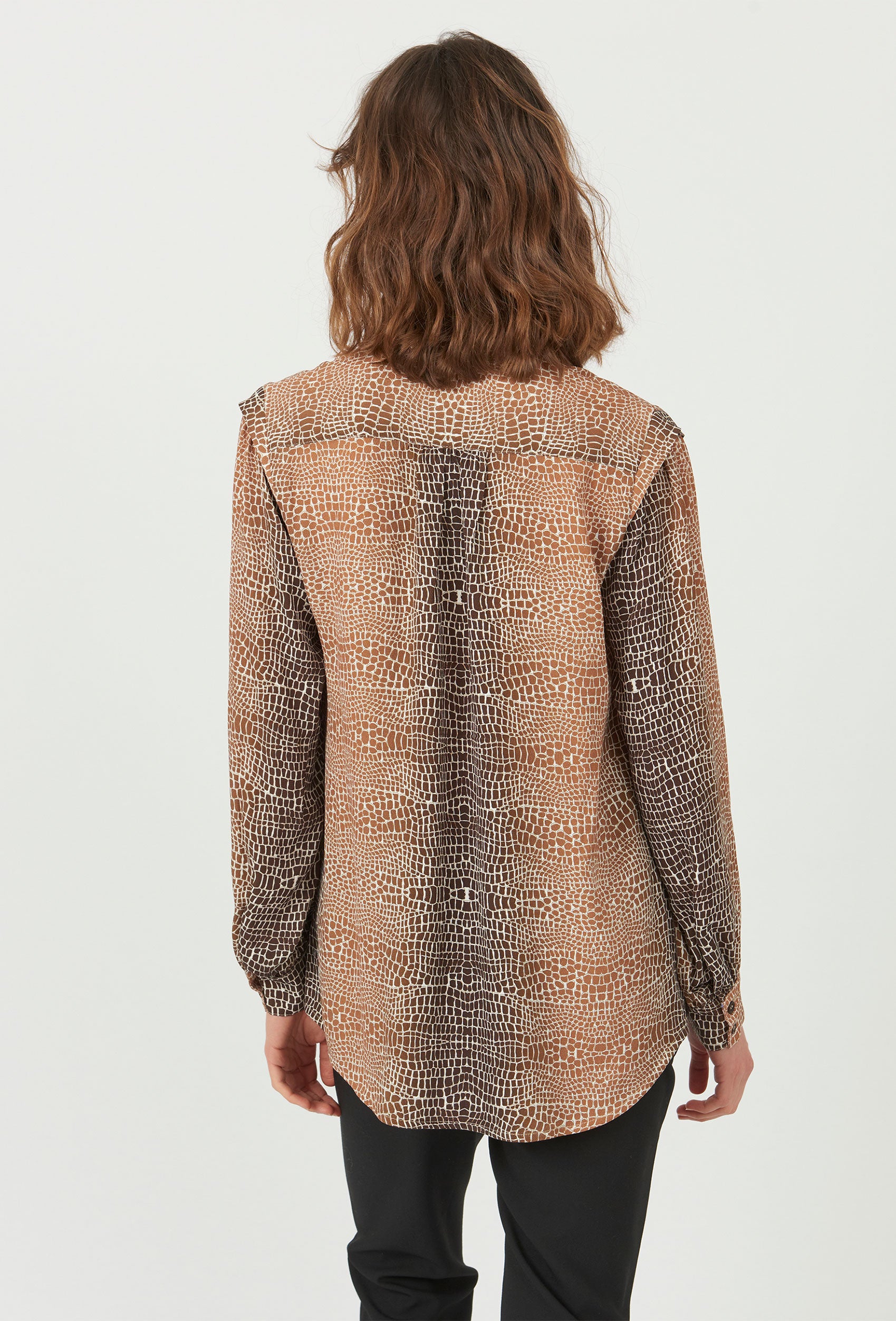 Elton ETJolie Skjortebluser 037 Brick Brown