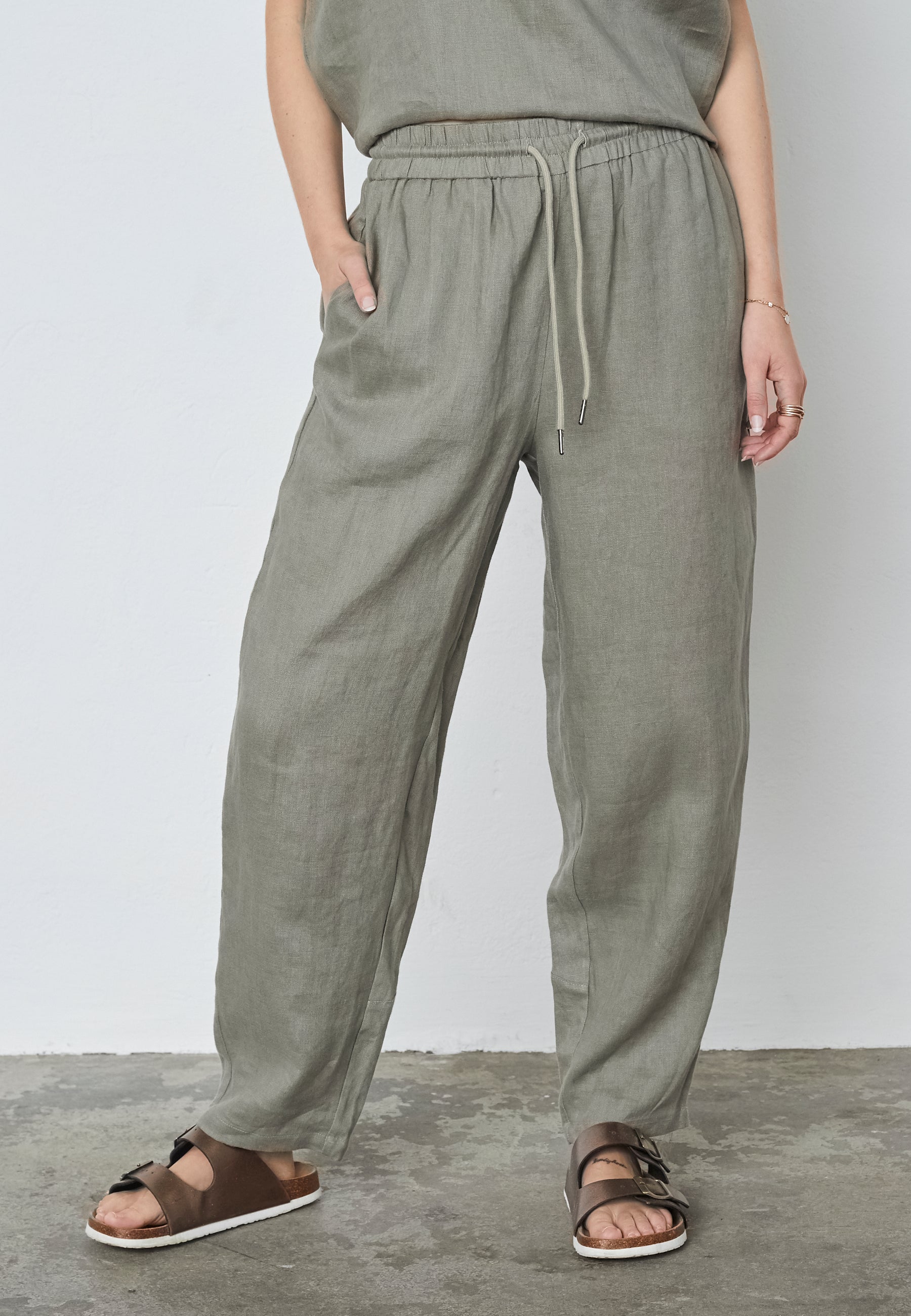 Elton ETLuzie Bukser 3506 Khaki Green