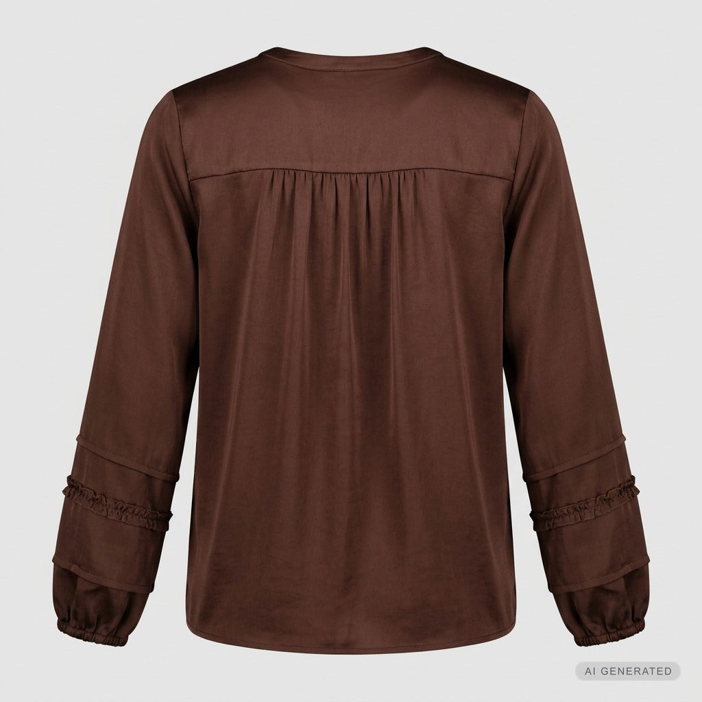 Elton ETMasha Skjortebluser 1451 Moca Brown without print