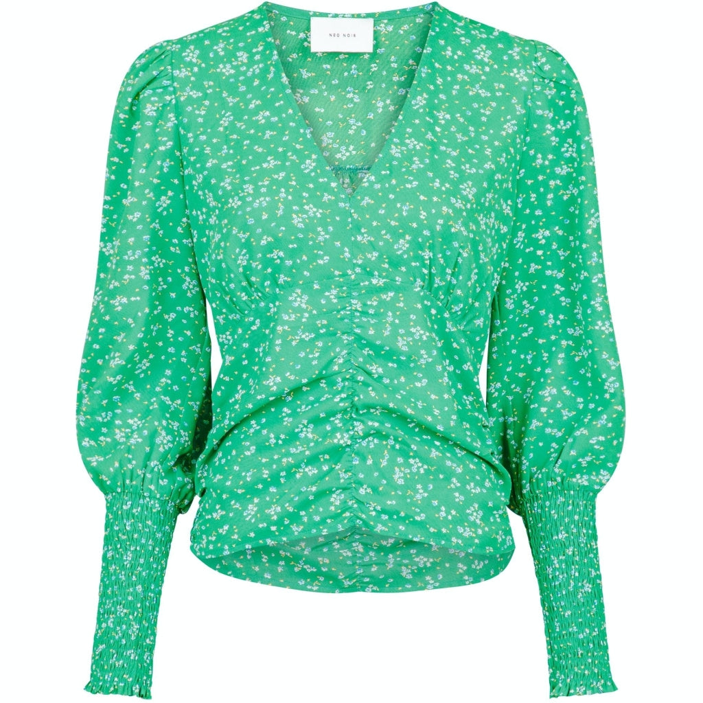 Neo Noir Elani flower burst blouse Skjorter og bluser Green
