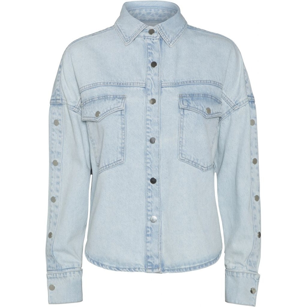 NORR Elanor denim Shirt Skjorter og bluser Light blue