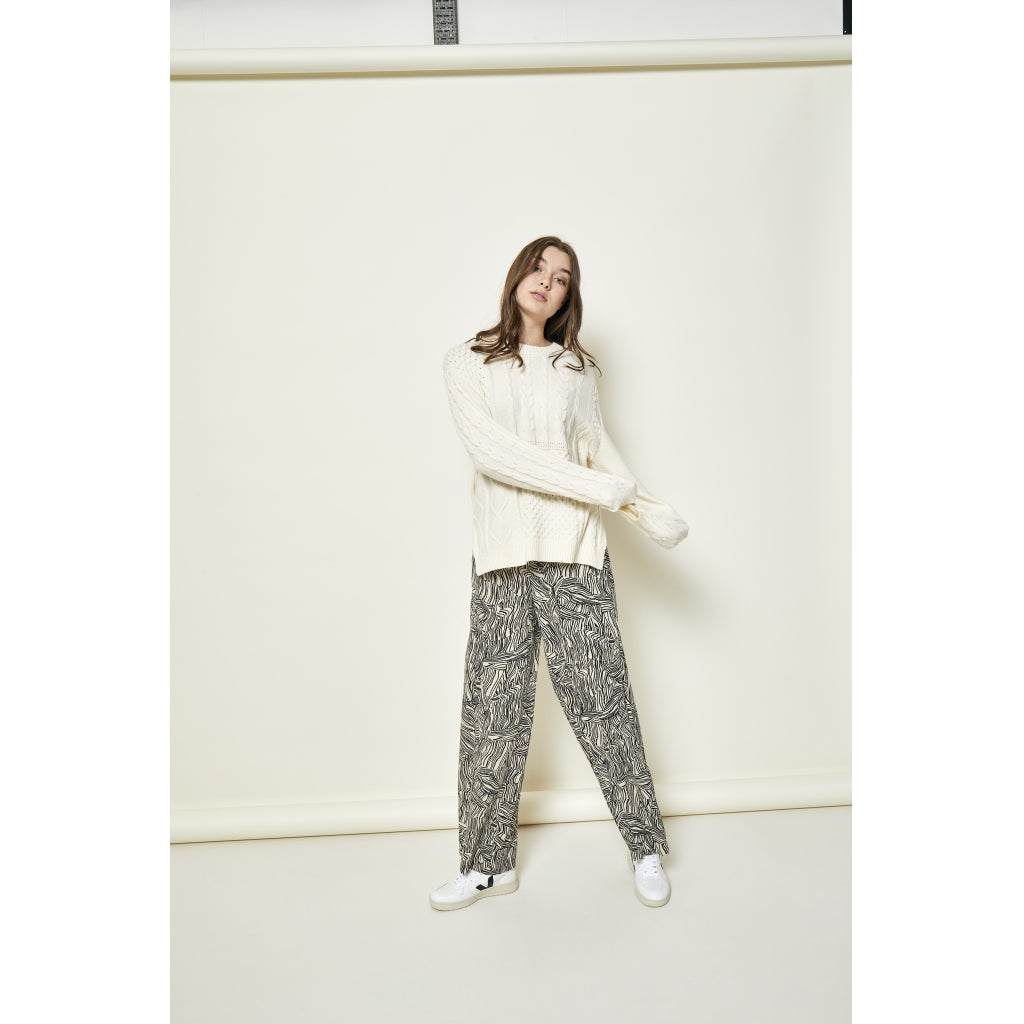 Desires Elieen pants Pants Oyster grey print