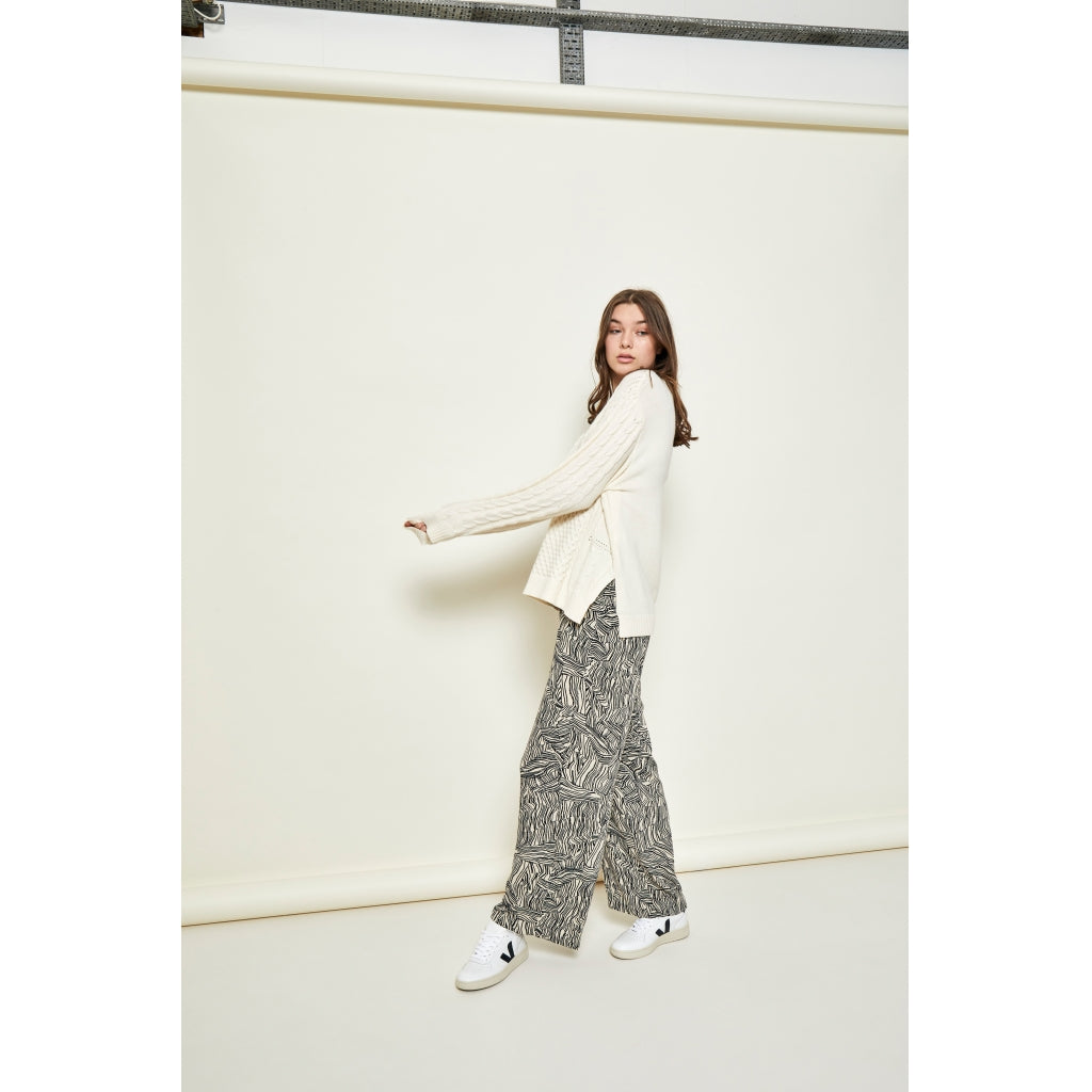 Desires Elieen pants Pants Oyster grey print