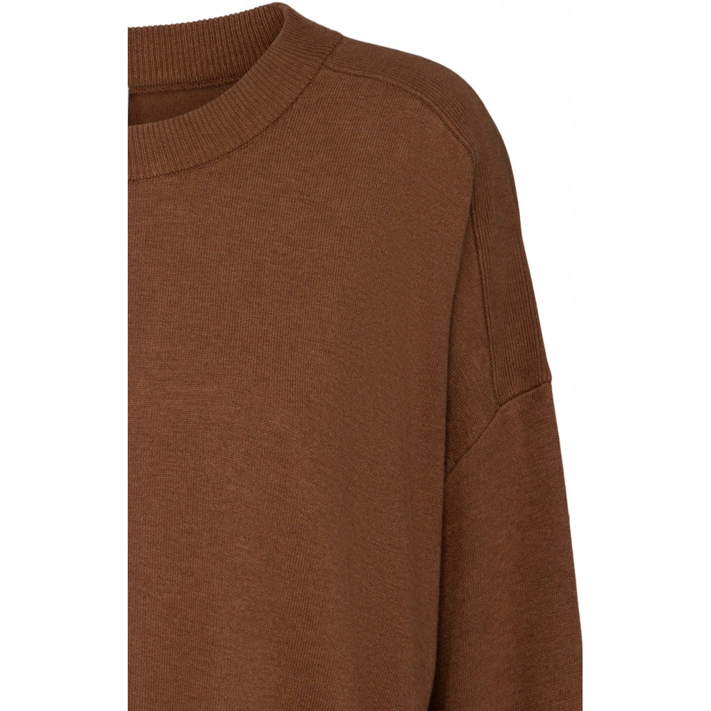 Minus Elina knit pullover Knit Walnut brown melange