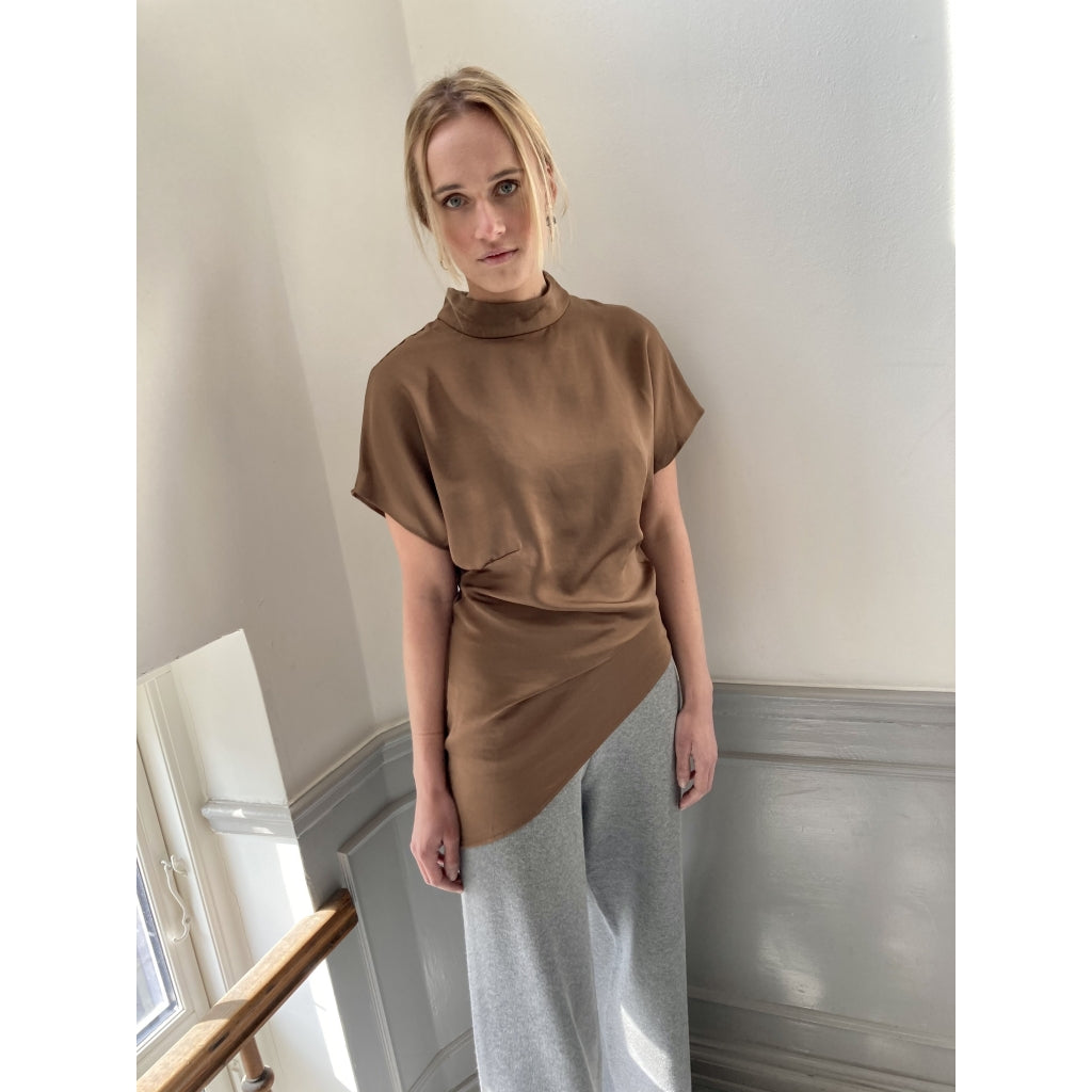 NORR Eva top Skjorter og bluser Brown