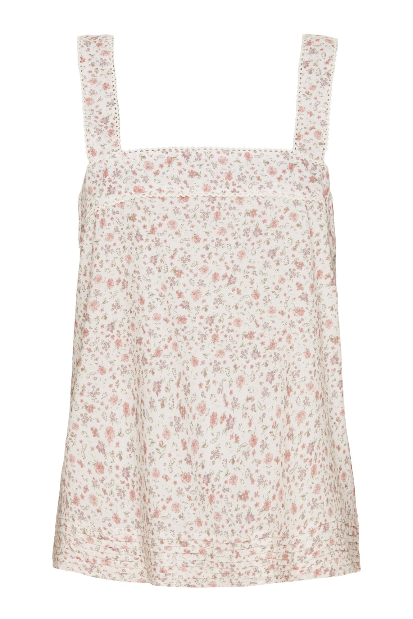 Femme Facon - ASTRID SL TOP med pink blomsterprint.