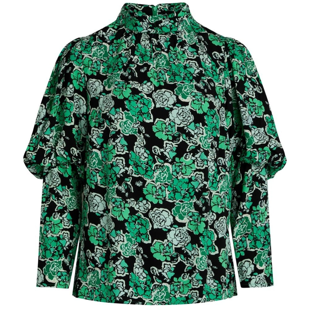 Co'couture Fleur Flower Blouse Skjorter og bluser Green
