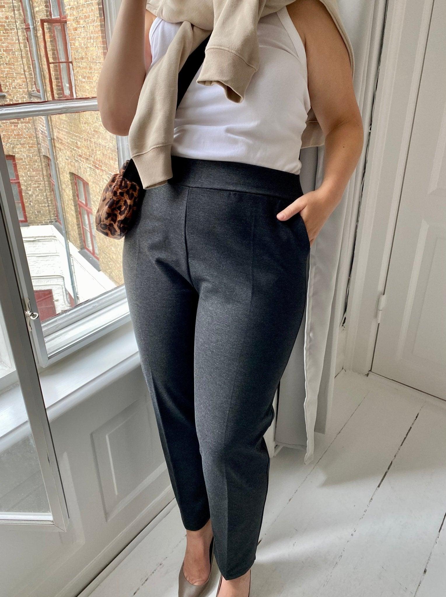 Sonia bukser i grå jersey - Damernes Outlet