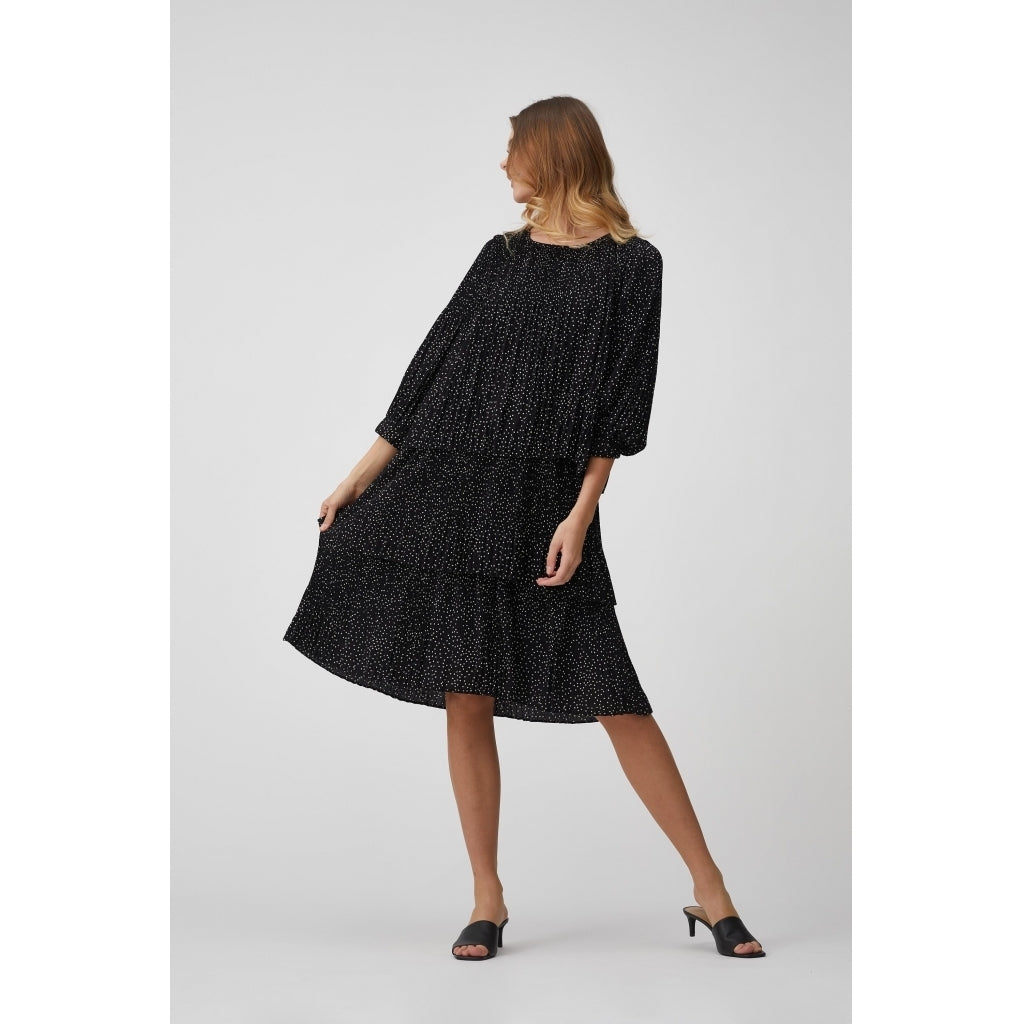 A-View Ilja dotted dress Dress Black