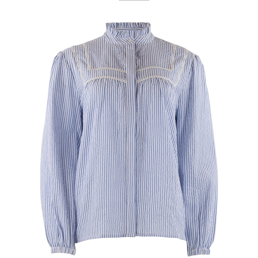 Continue Isabella stripe shirt Skjorter og bluser Blue/white