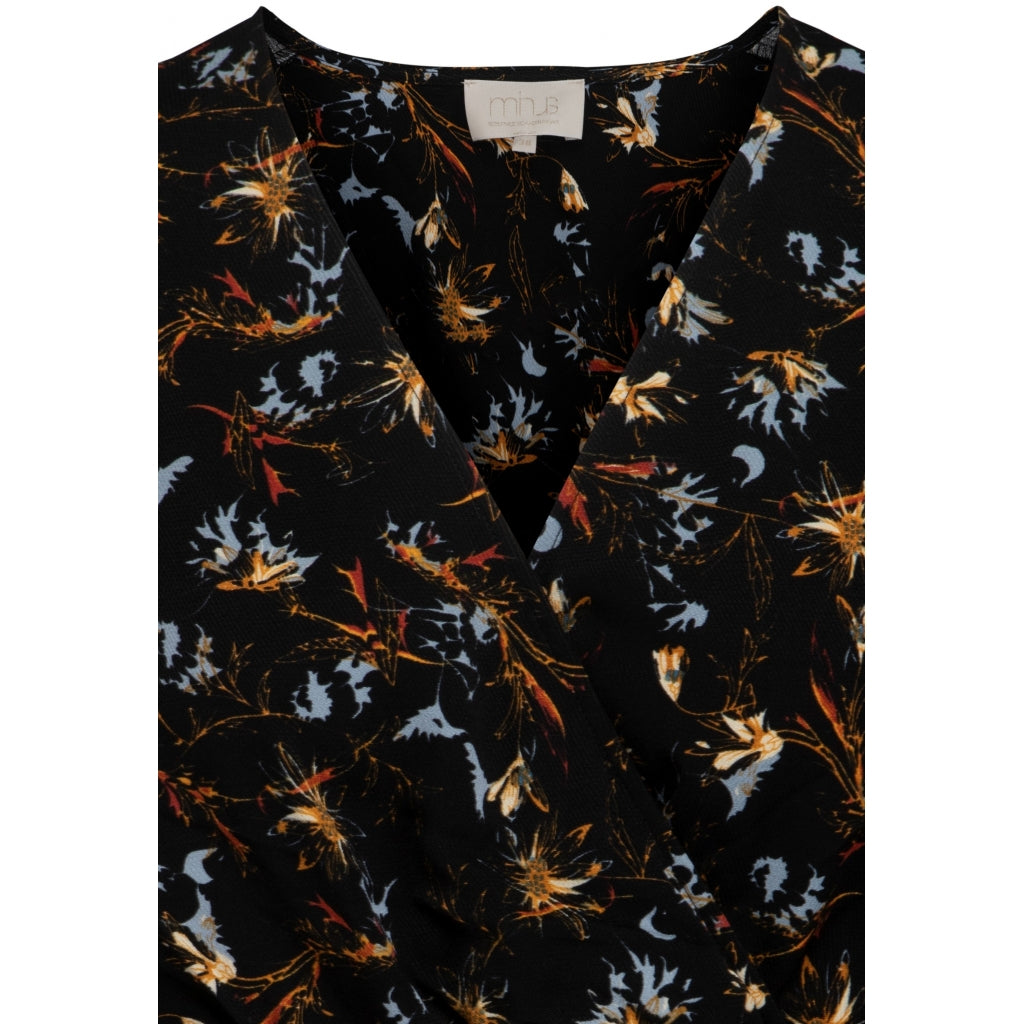 Minus Jessica wrap blouse Skjorter og bluser Graphic winter garden print