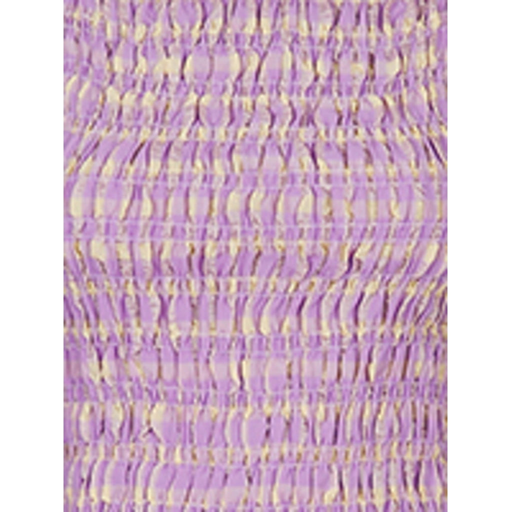 Neo Noir Kara candy check top Toppe og t-shirts Lavender