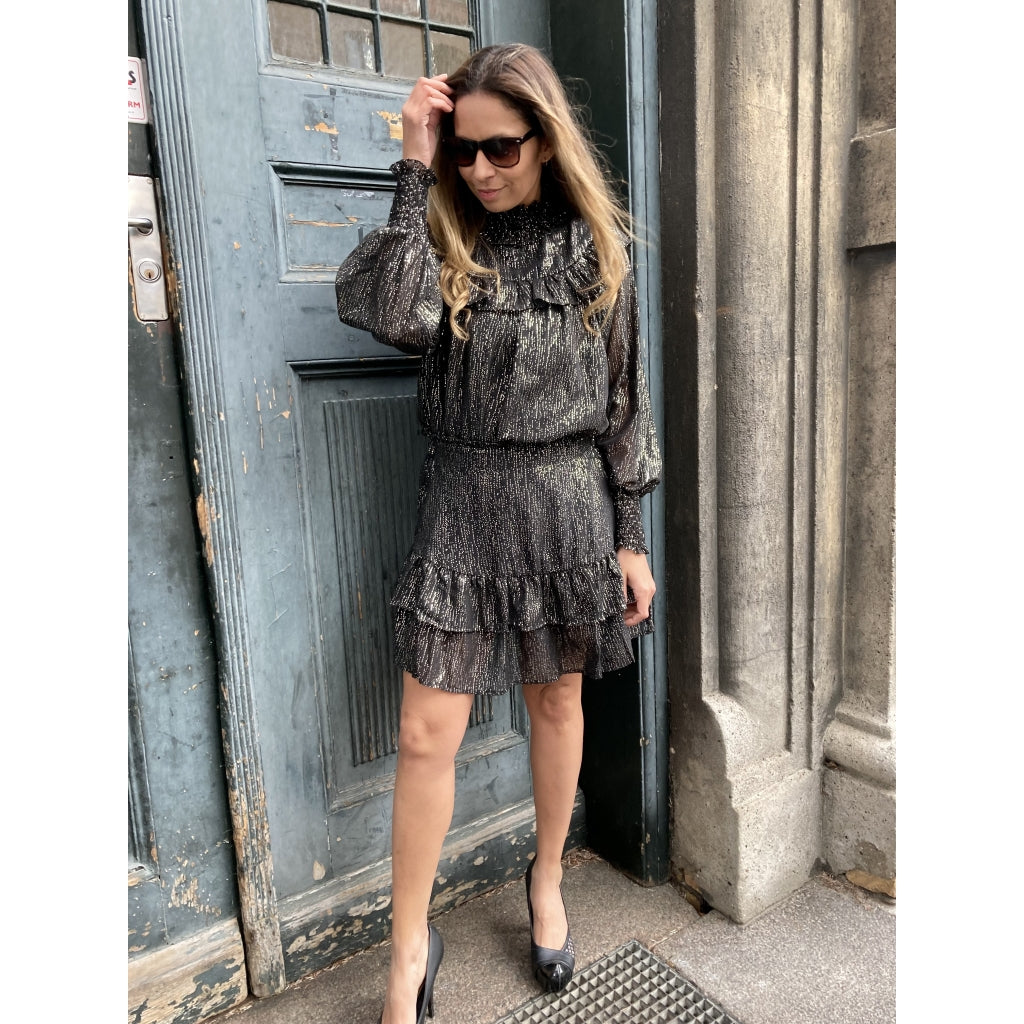 Continue Karina blouse Skjorter og bluser Black w. gold