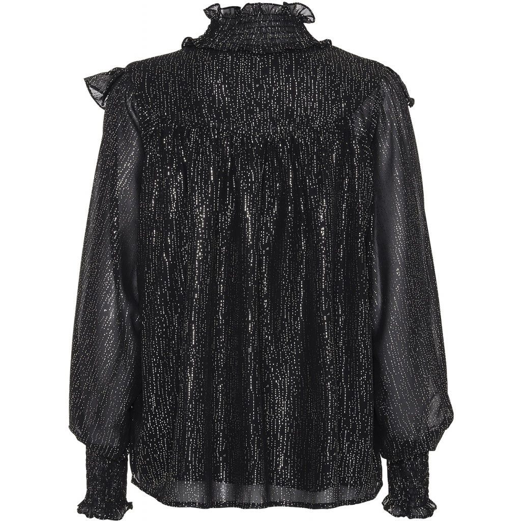 Continue Karina blouse Skjorter og bluser Black w. gold