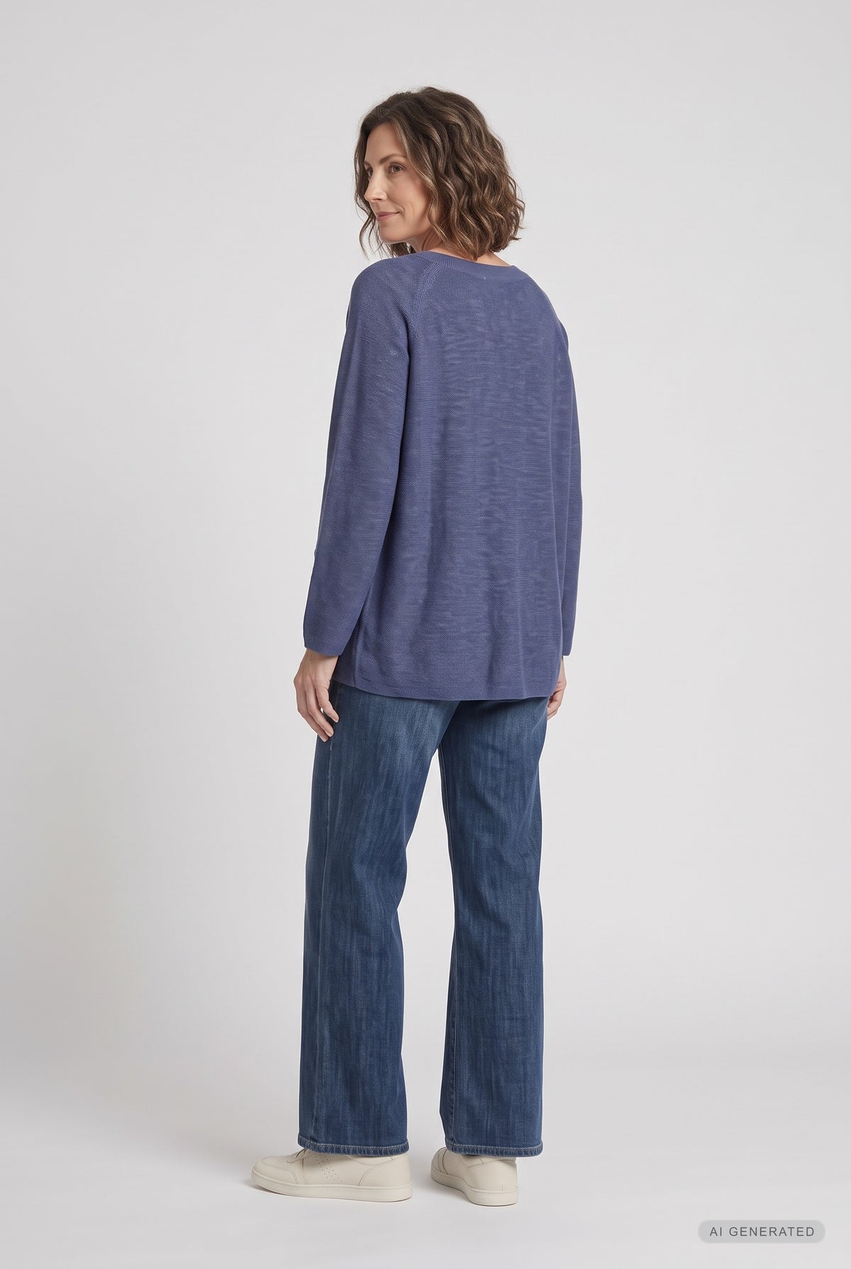 Lind Karla Knit Pullover 706 Bagar blue melange